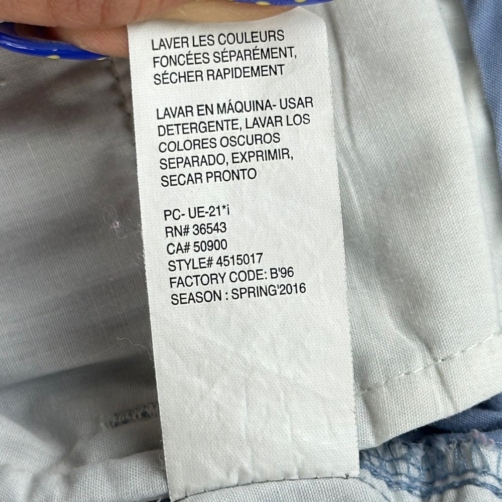 IZOD Saltwater Shorts Men 34 Blue 100% Cotton Chino Flat Front Pockets‎ Summer - Picture 5 of 9